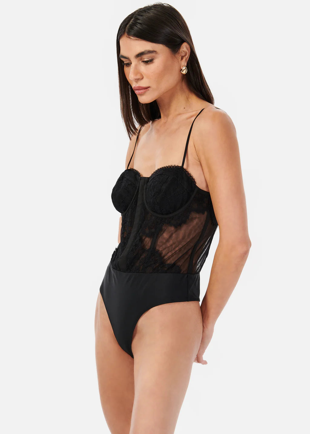 CAMI NYC Riona Bodysuit - Black