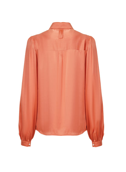 LA FUORI Satin shirt - Peach