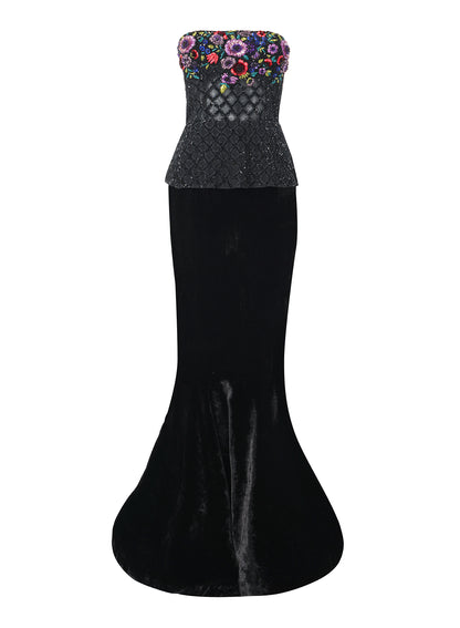 LA FUORI Kristi embellished gown