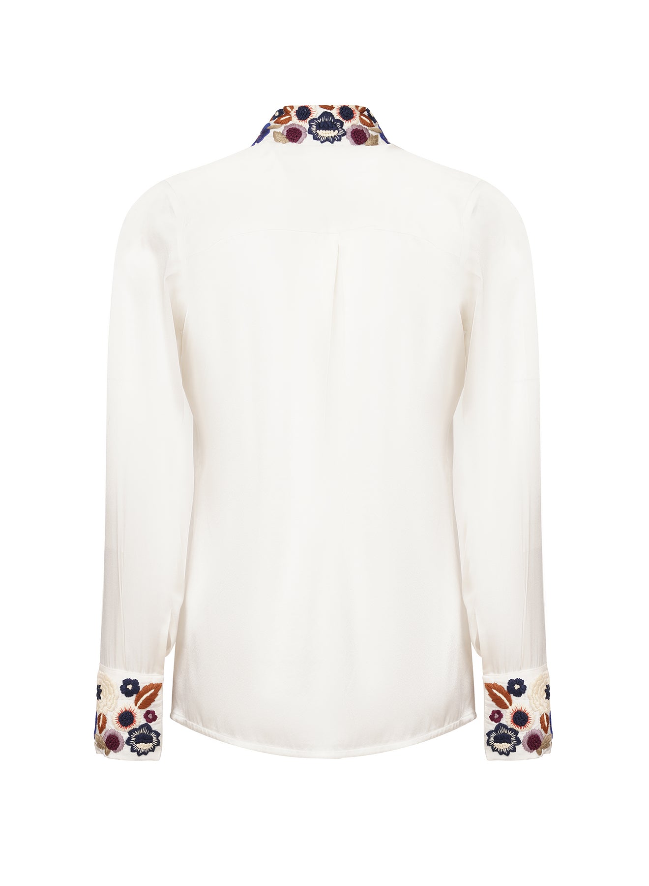 LA FUORI Etinas Embellished Silk Shirt