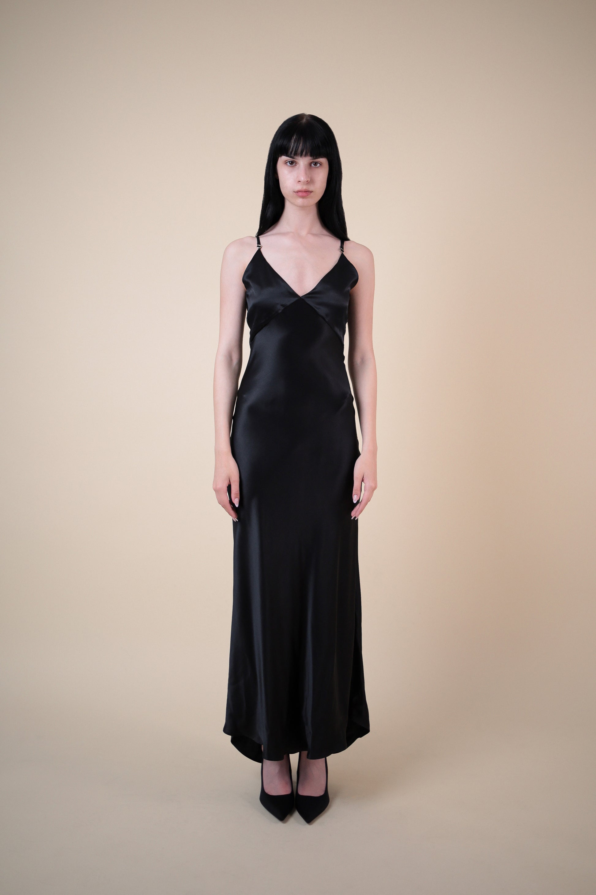 EHE Apparel Amelia silk Dress - Black