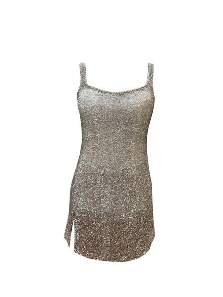 LA FUORI Gradient Sequin dress - Beige