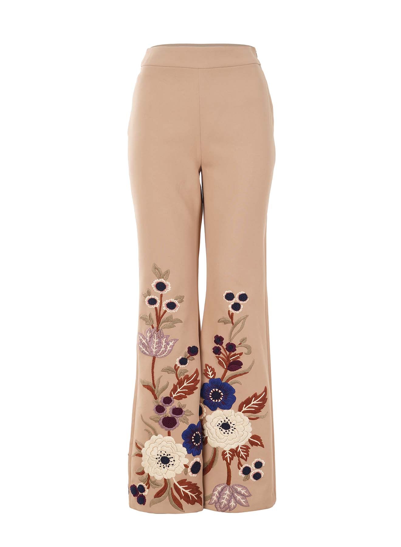 LA FUORI Floral pants - Beige