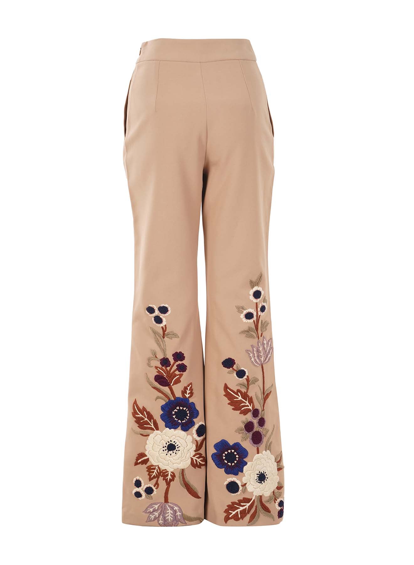 LA FUORI Floral pants - Beige