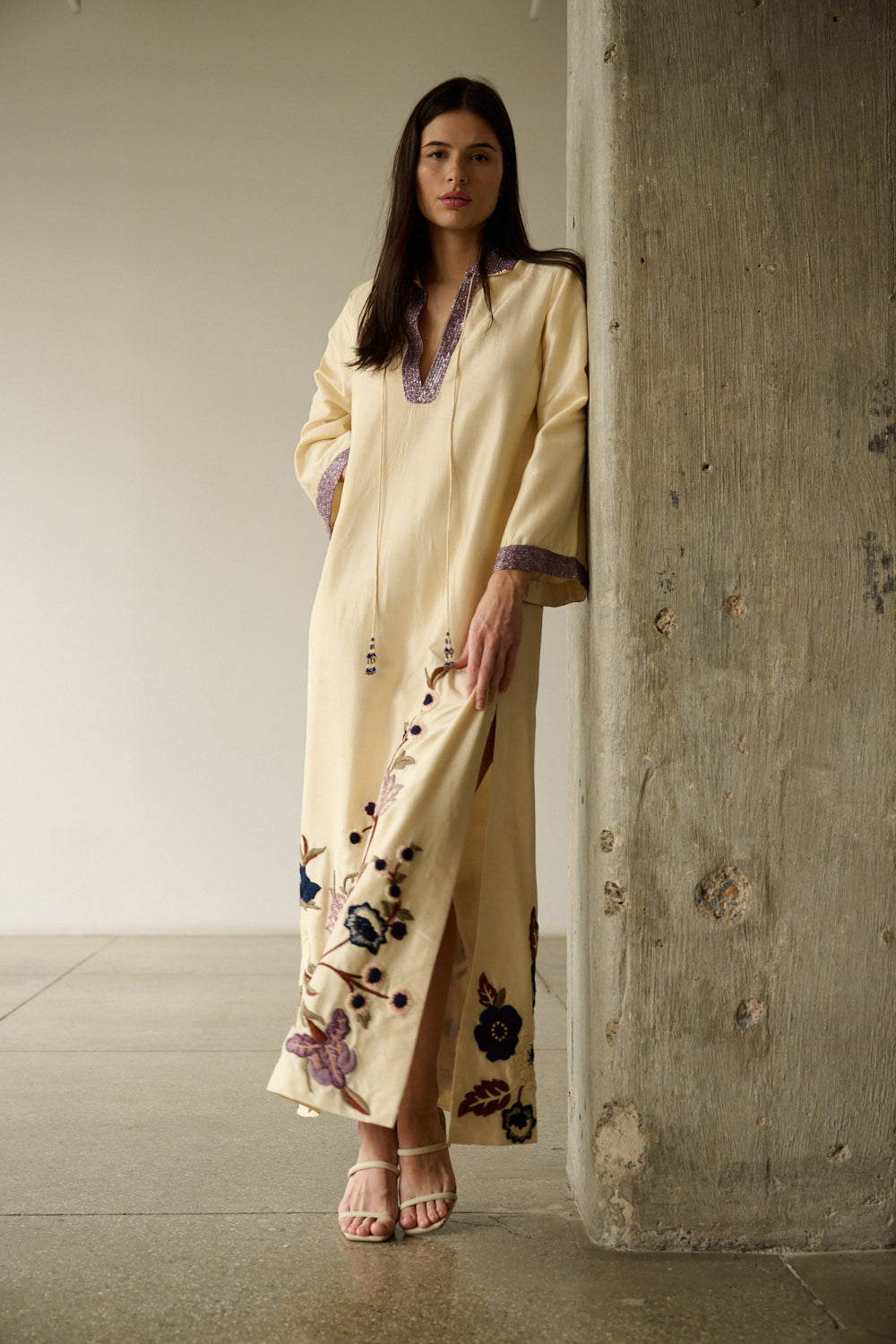 LA FUORI Ramees embellished kaftan