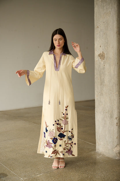 LA FUORI Ramees embellished kaftan