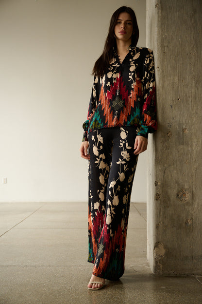 LA FUORI Dari Printed silk pant , LA FUORI Dari Printed silk blouse