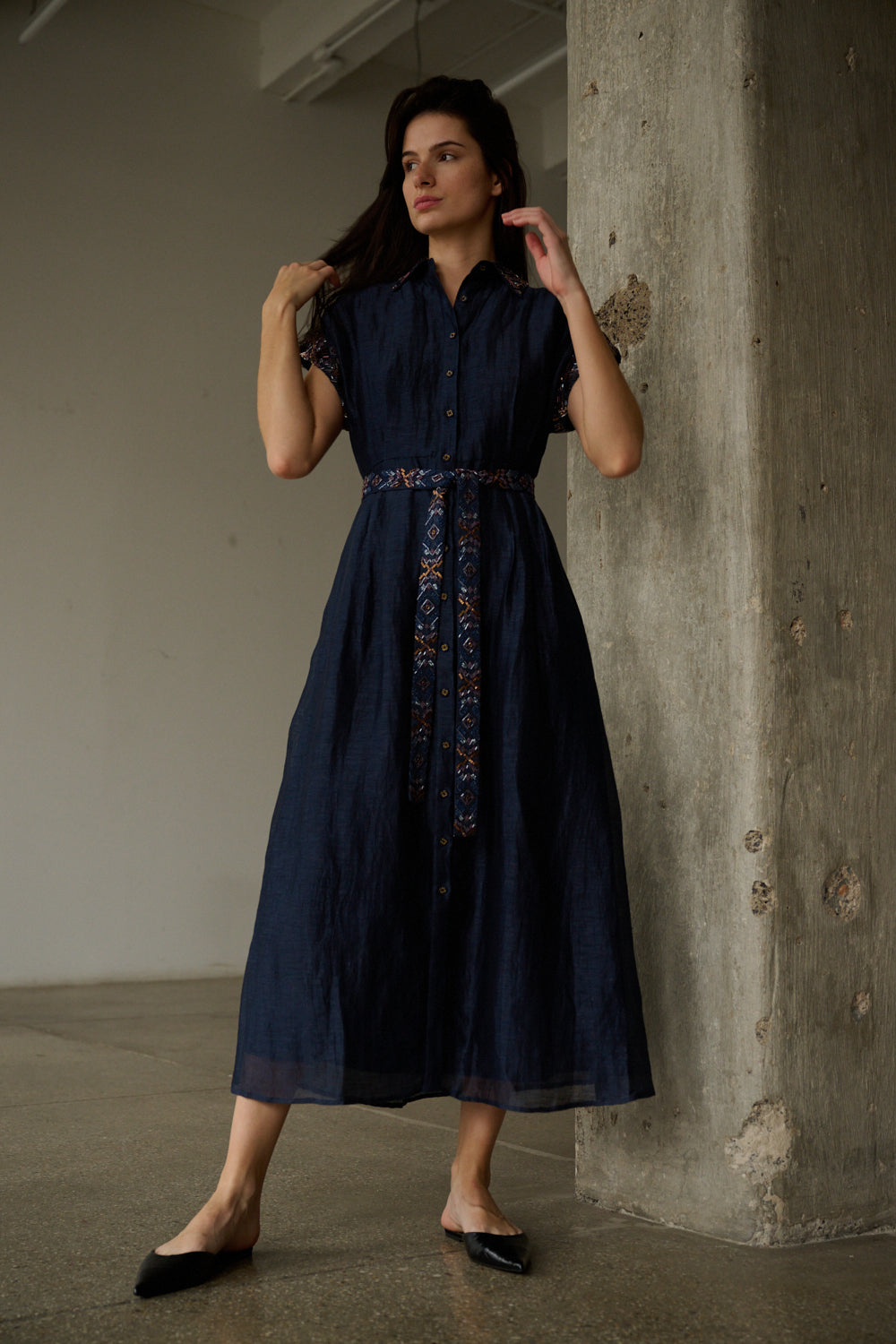 LA FUORI Shirt dress - Dark navy