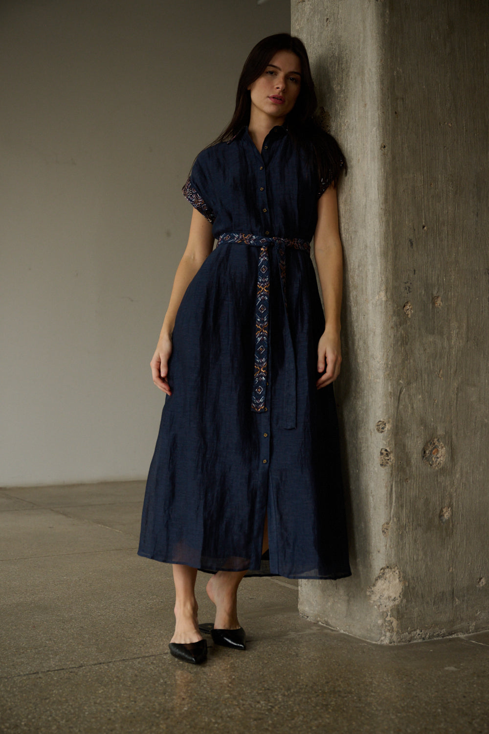 LA FUORI Shirt dress - Dark navy