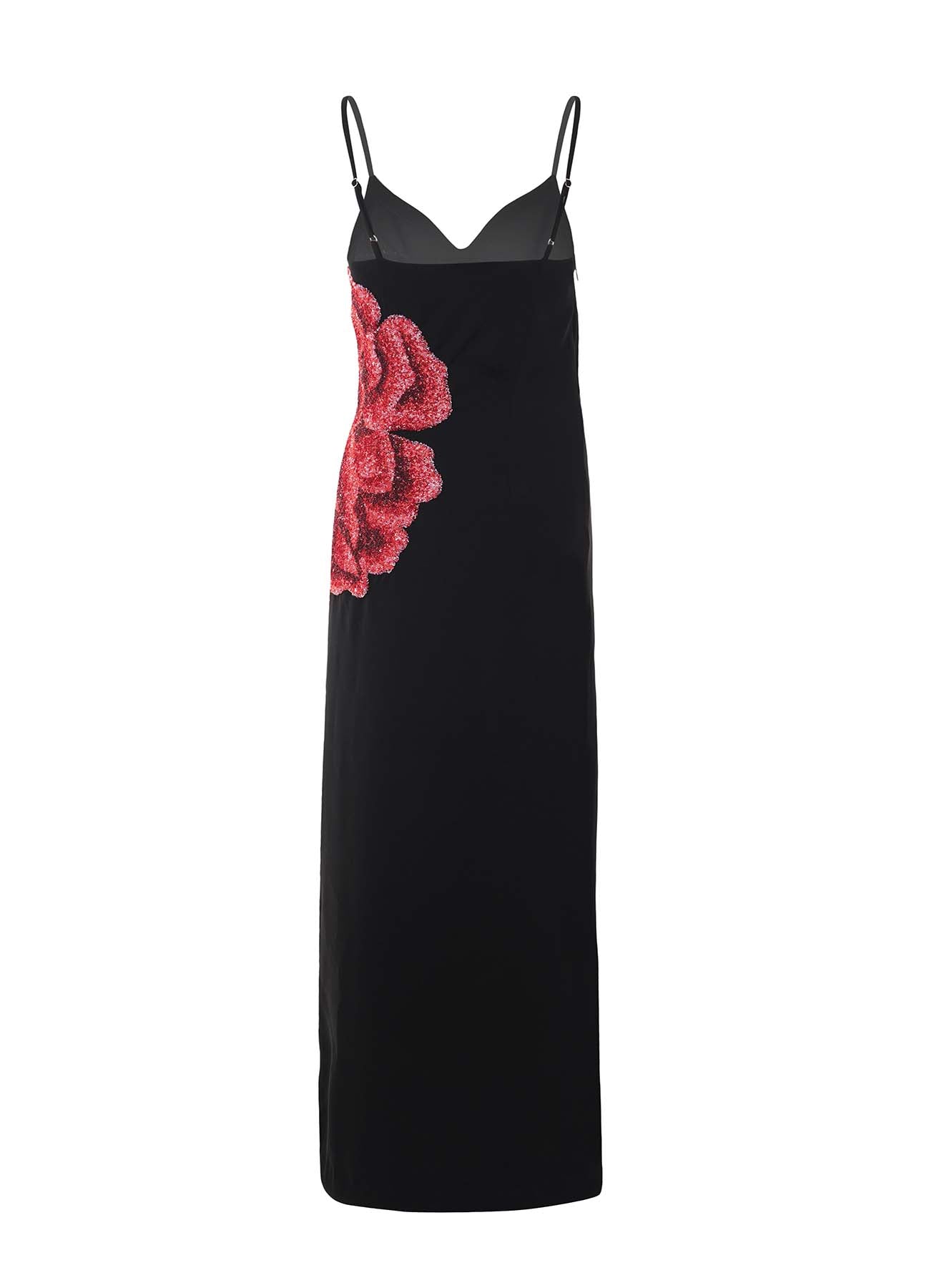 LA FUORI Rose slip dress - Black