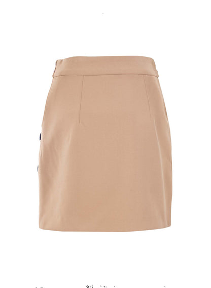 LA FUORI Floral mini skirt - Beige