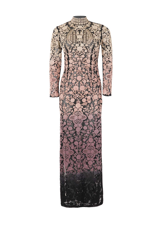 LA FUORI Gwen Ombre Embellished Gown