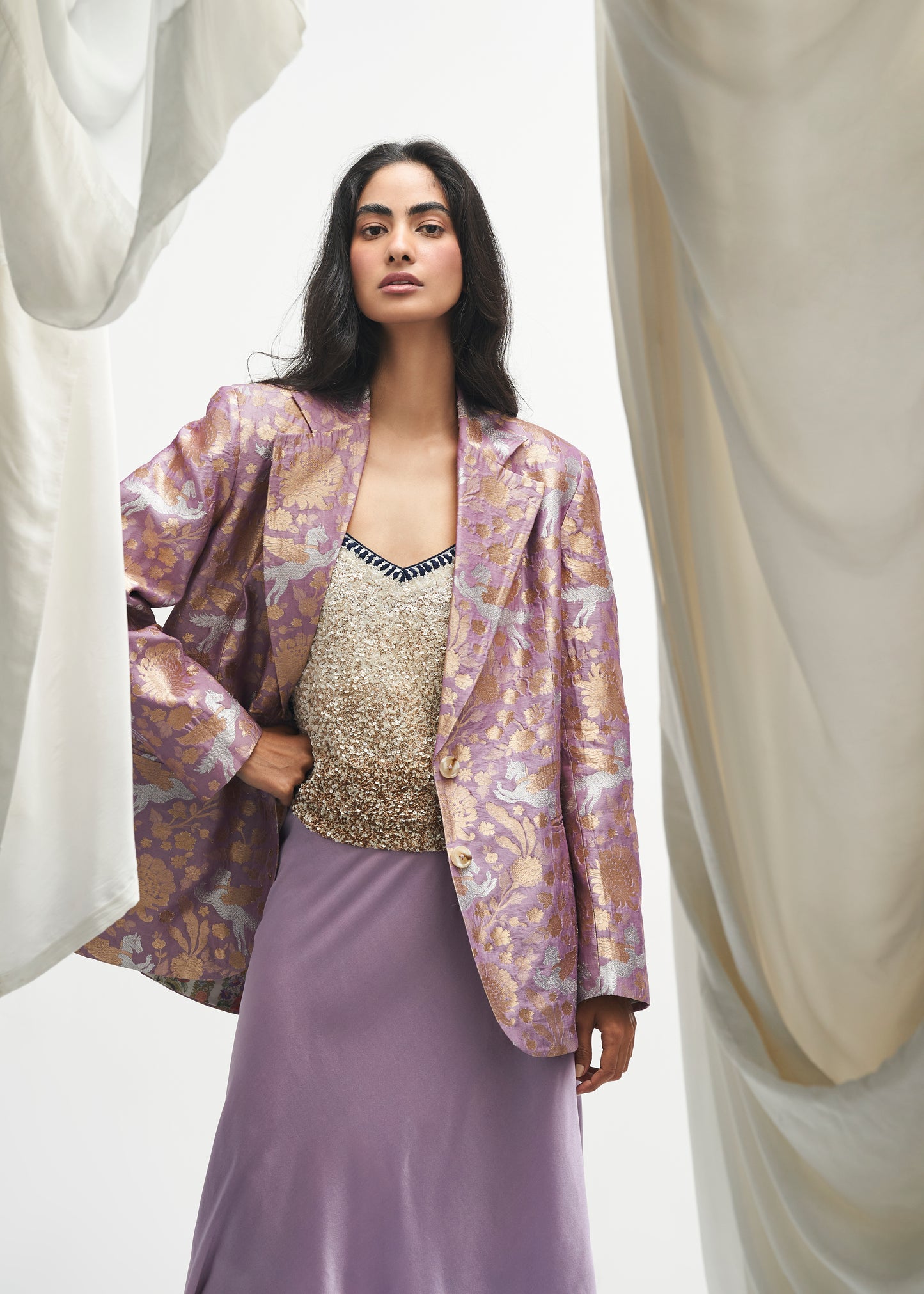 LA FUORI Pradera jacquard blazer