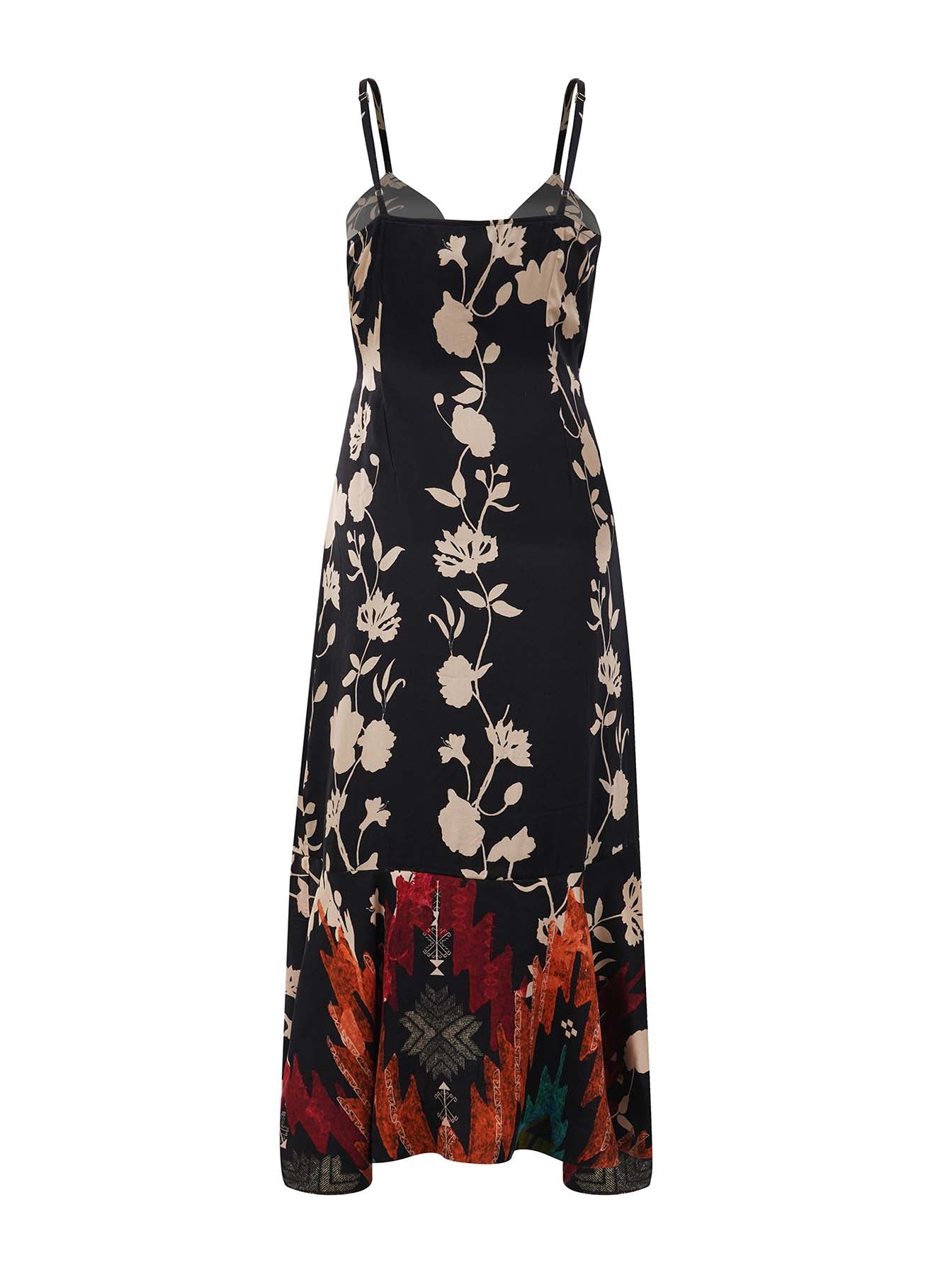 LA FUORI Dari Printed silk wrap dress