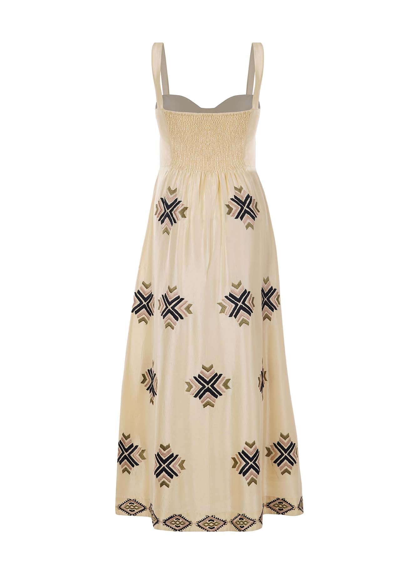 LA FUORI Clara embroidered dress - Ivory