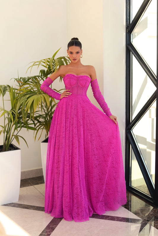 NICOLETTA Genesis Gown - Magenta