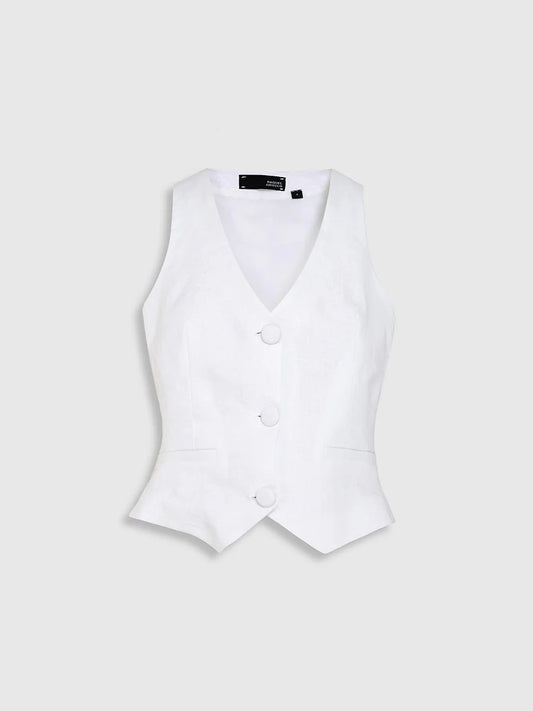 RAQUEL OROZCO Fatima vest - White