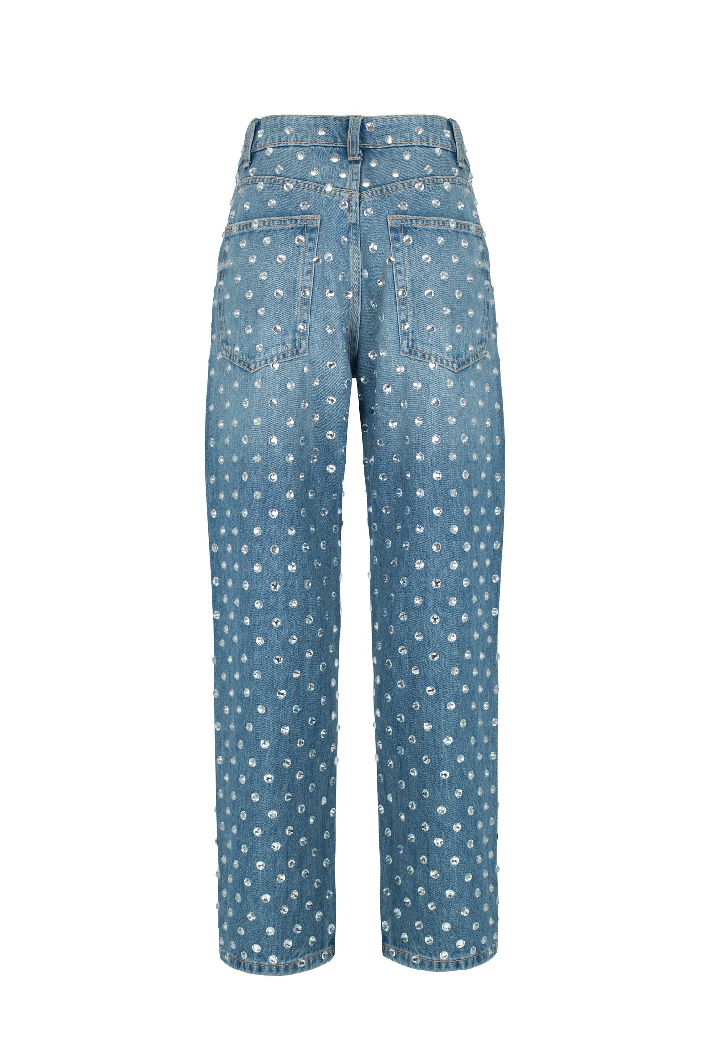 SANTA Jeans with Crystals - Blue back