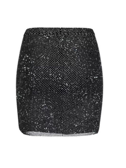 SANTA Mini Skirt - Black Diamond