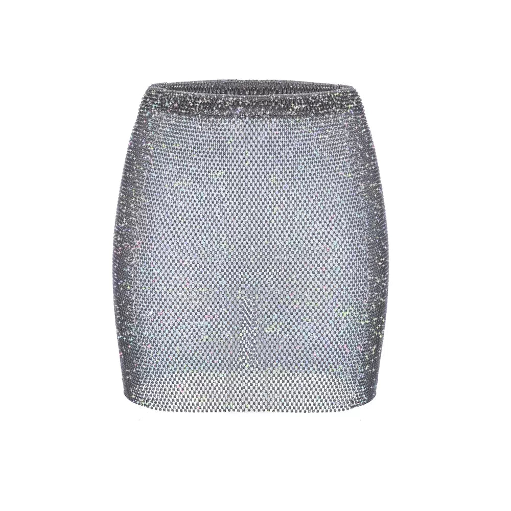 SANTA Mini Skirt - Silver product image