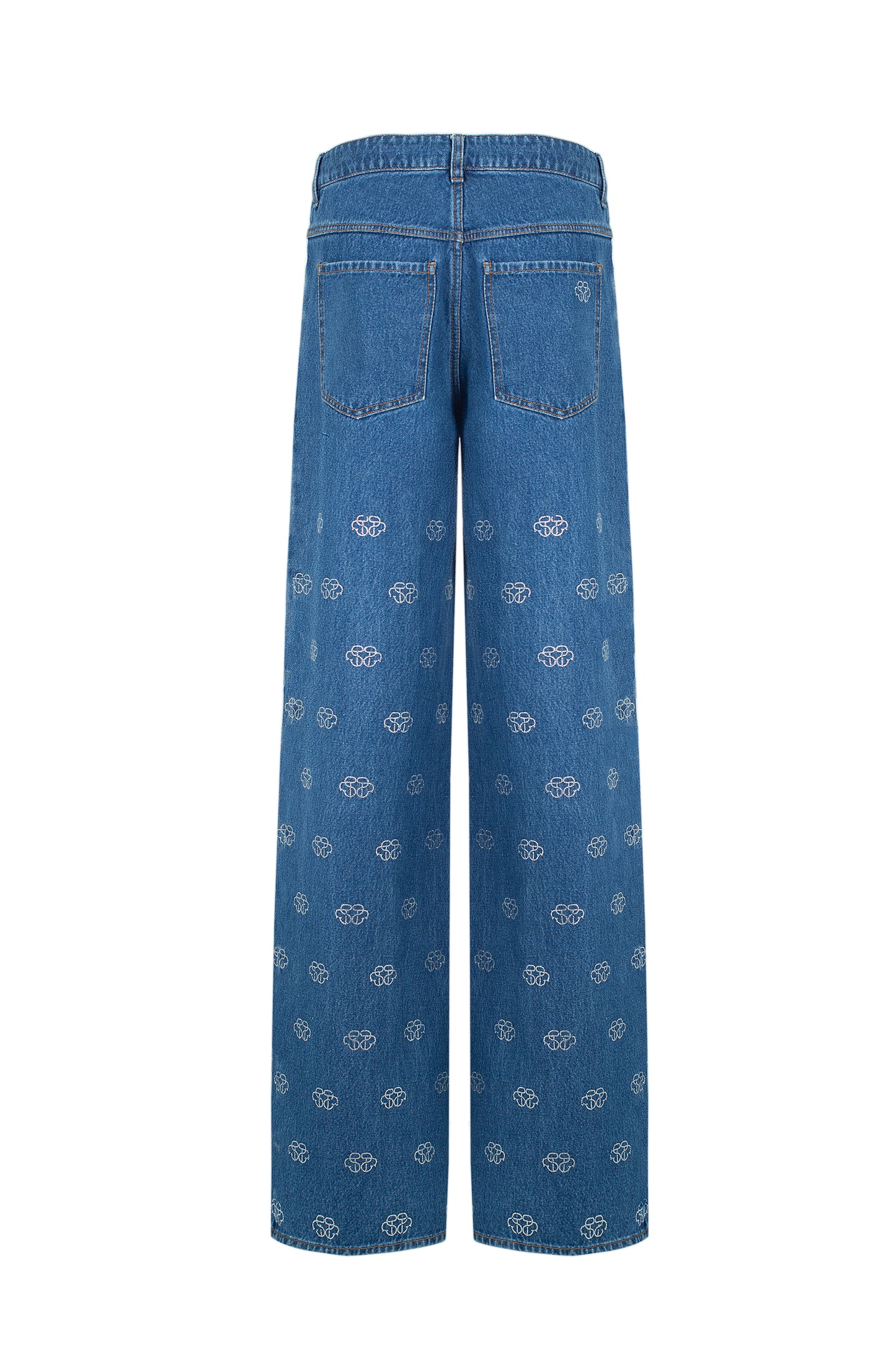 SANTA Monogram Jeans - Blue back
