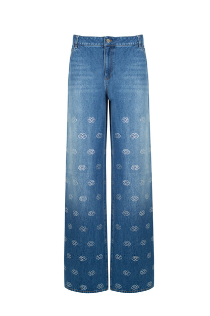 SANTA Monogram Jeans - Blue front