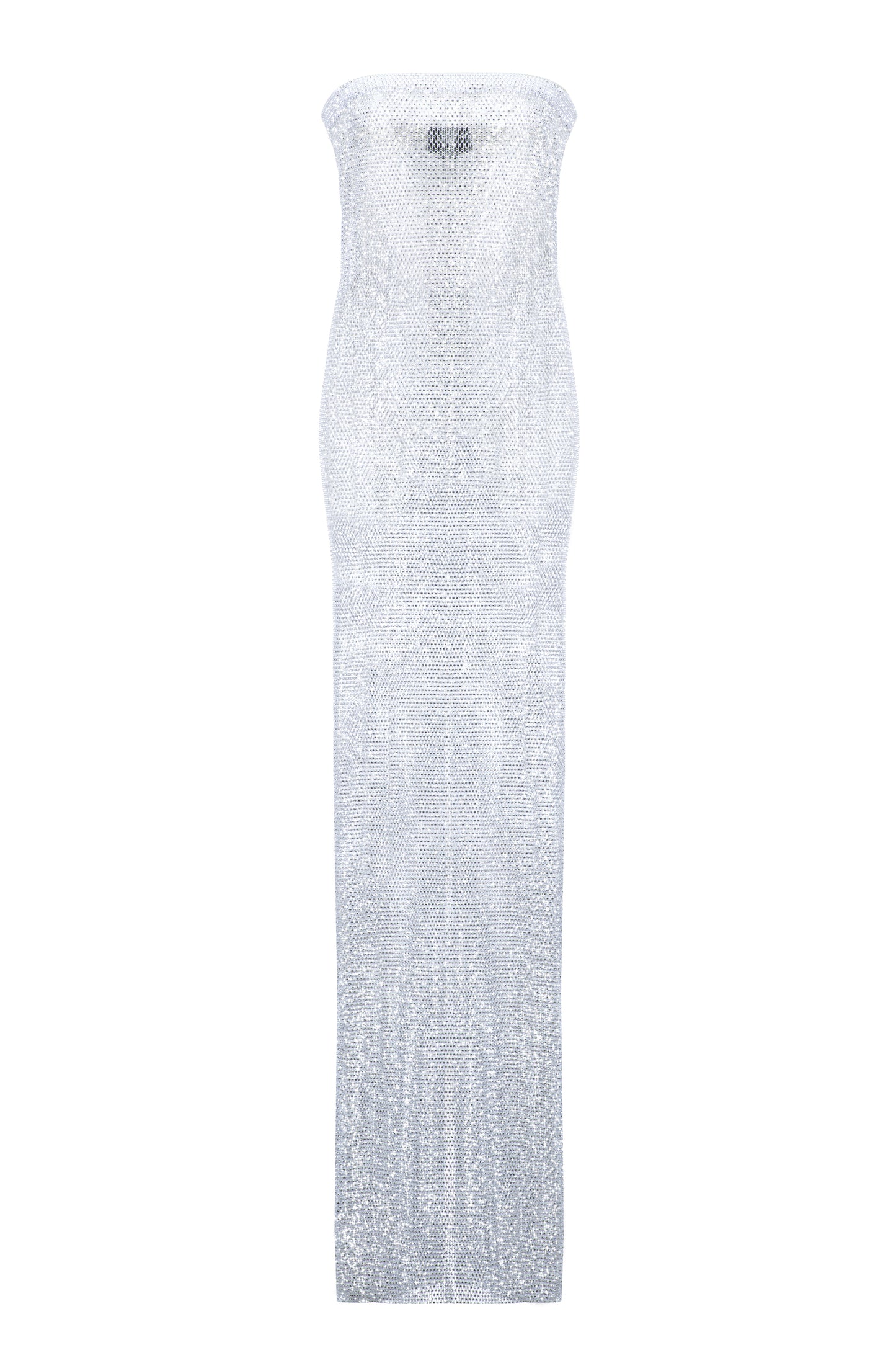 SANTA Sparkle Maxi Dress with Open Shoulders - White front