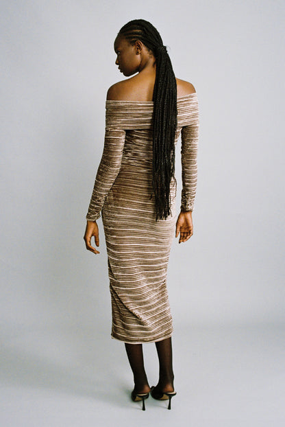 SABINA MUSAYEV Delphinus Midi Dress - Brown