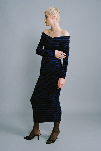 SABINA MUSAYEV Delphinus Midi Dress - Navy