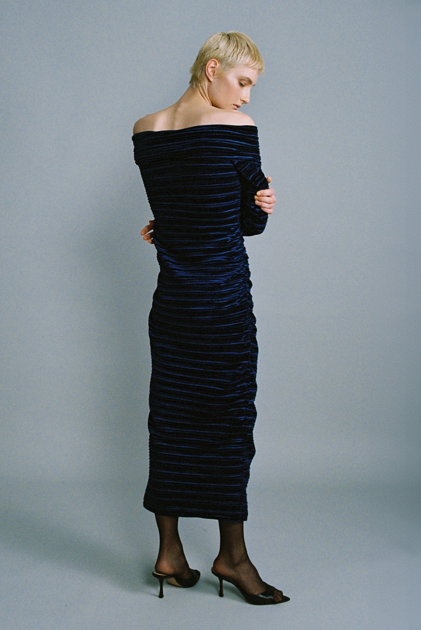 SABINA MUSAYEV Delphinus Midi Dress - Navy