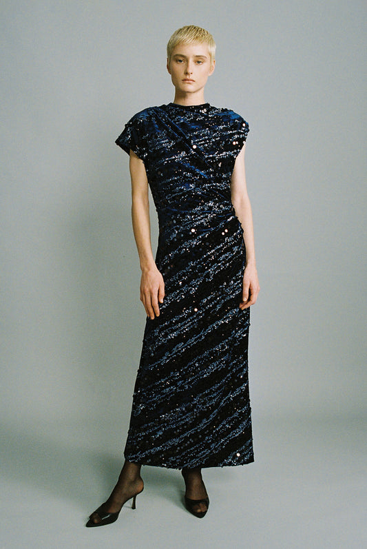 SABINA MUSAYEV Neptune Midi Dress - Navy