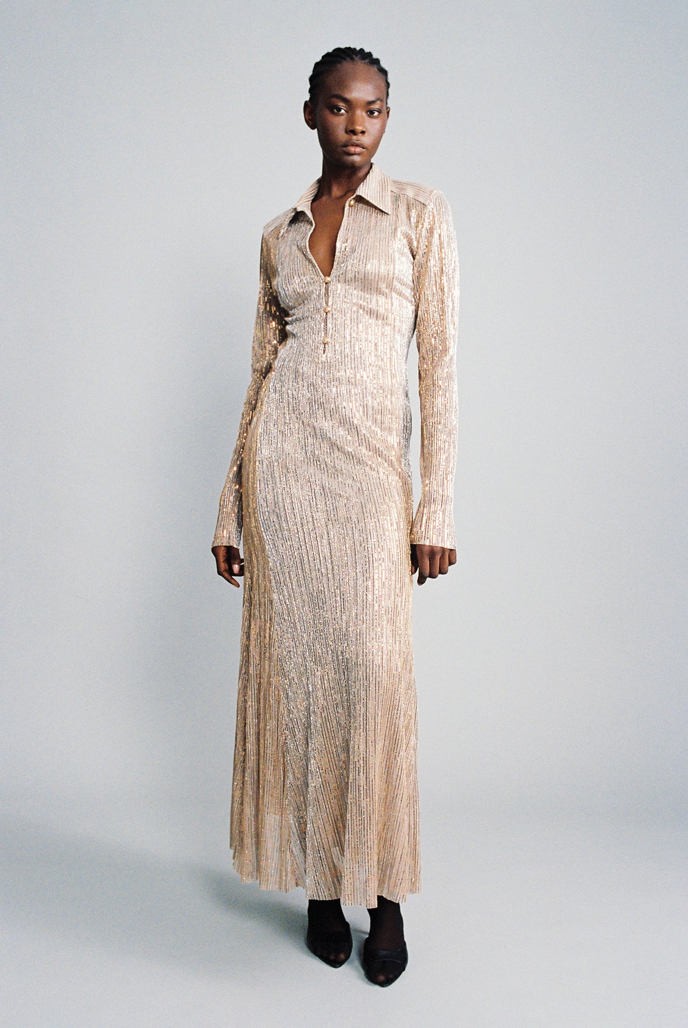 SABINA MUSAYEV Orbit Maxi Dress - Antique Gold