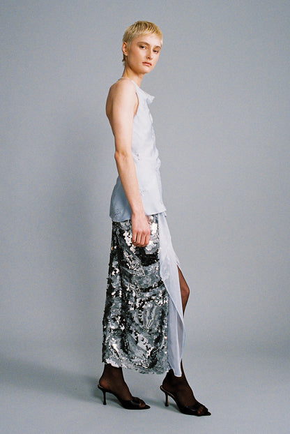 SABINA MUSAYEV Stradala Midi Skirt - Silver