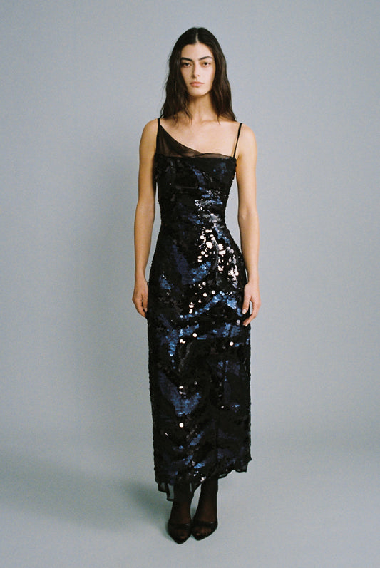 SABINA MUSAYEV Twinkle Midi Dress - Navy