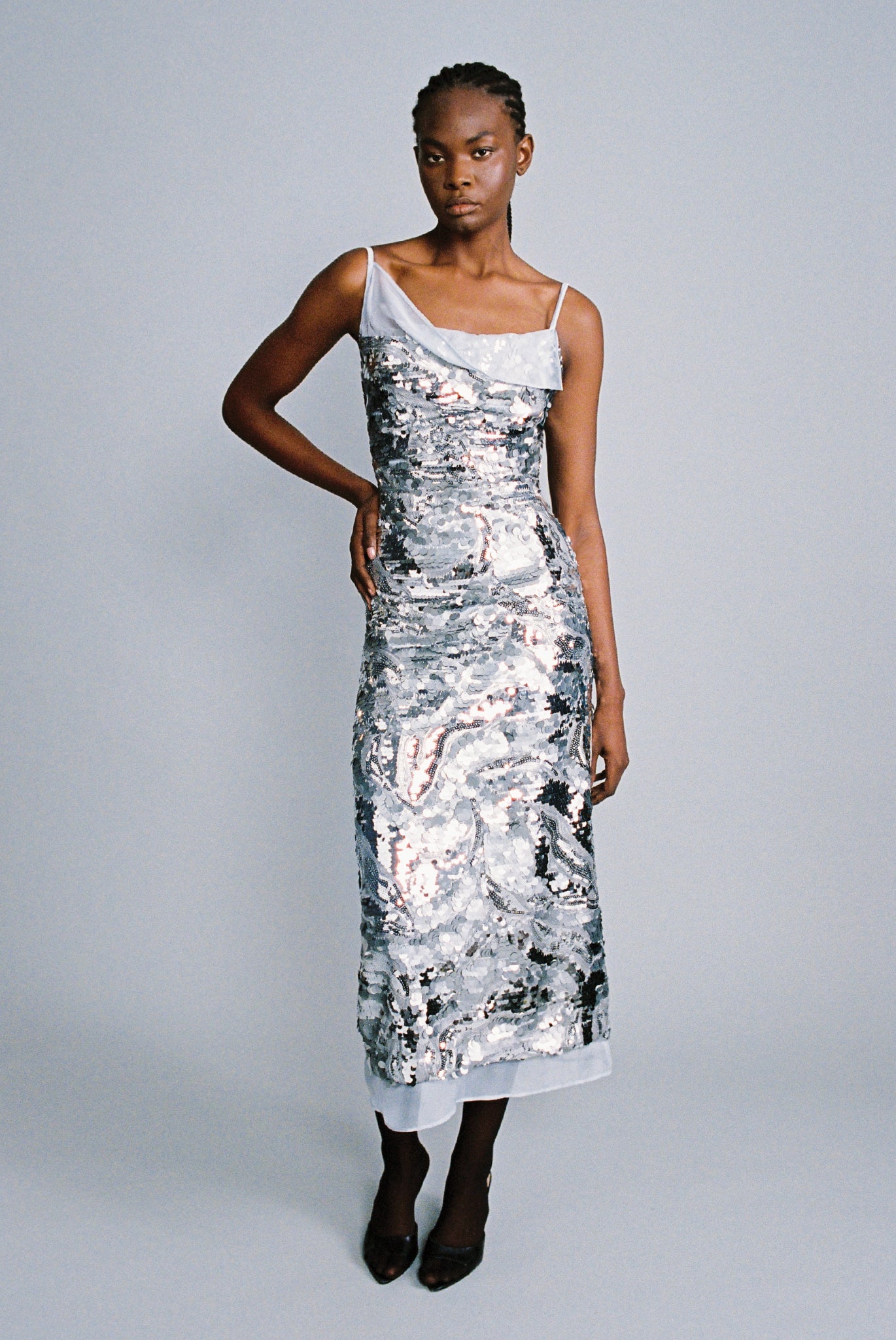 SABINA MUSAYEV Twinkle Midi Dress - Silver