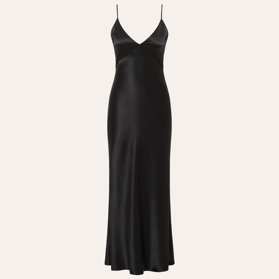 EHE Apparel Amelia silk Dress - Black