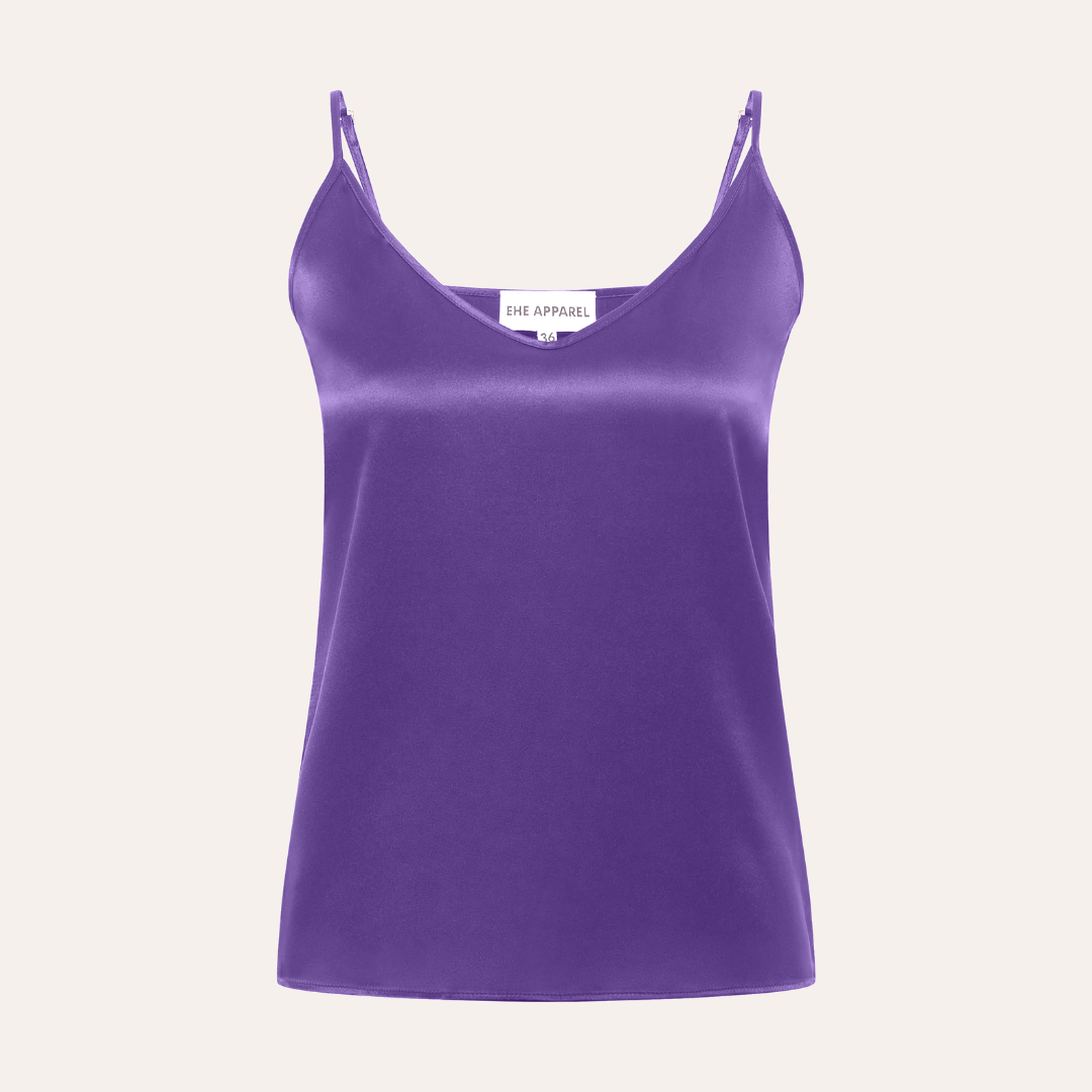 EHE Apparel Charlotte Silk Top - Royal Purple