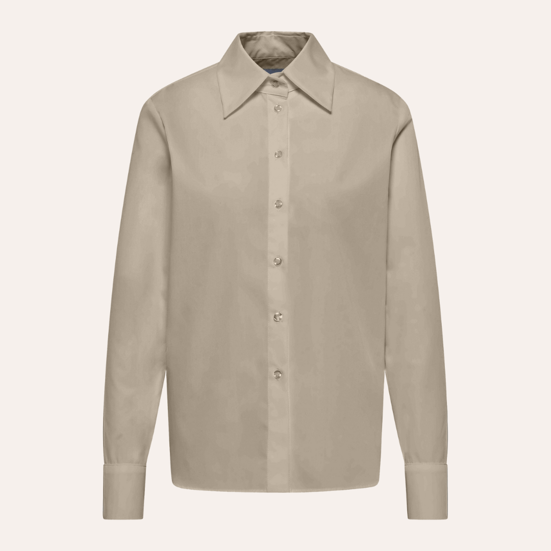 EHE Apparel Elena Oxford Shirt - Cappuccino