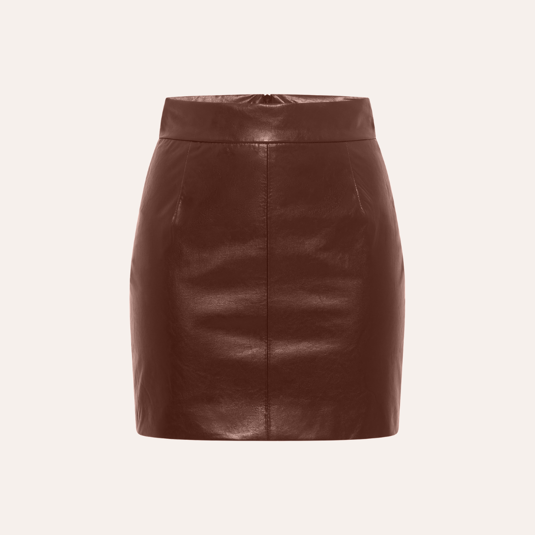 EHE Apparel Ruby Mini Skirt - Brown