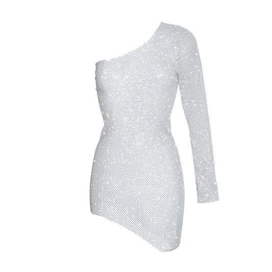 SANTA One Sleeve Dress - Silver product image